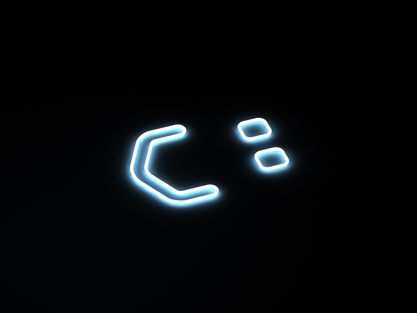 smile świecące neon czarny tło