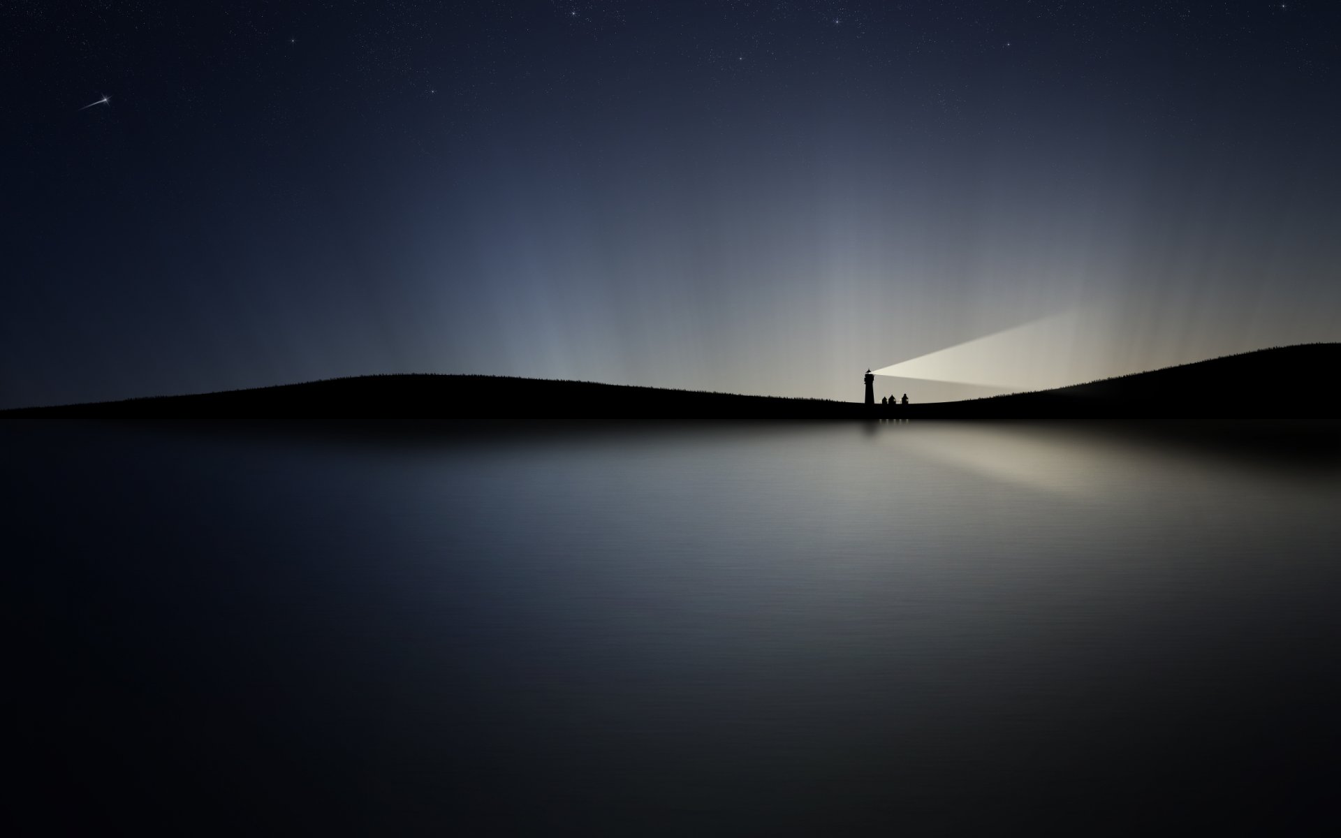 nacht leuchtturm ausstrahlung wasser