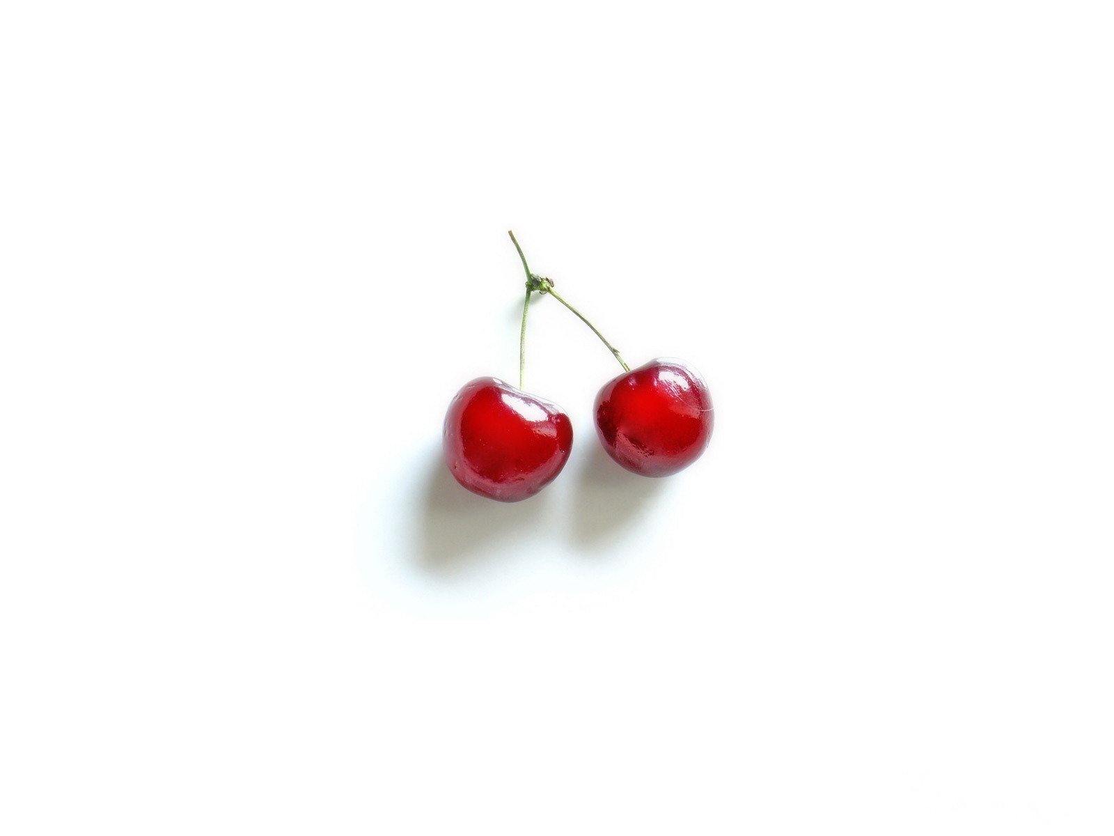 white background cherry shine