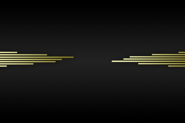 Gold stripes on a black background