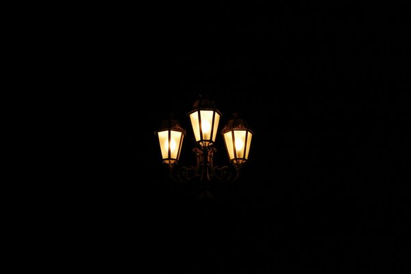 The light of lanterns in the dead of night