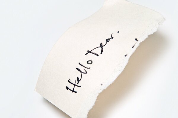 A letter with the inscription *good morning*