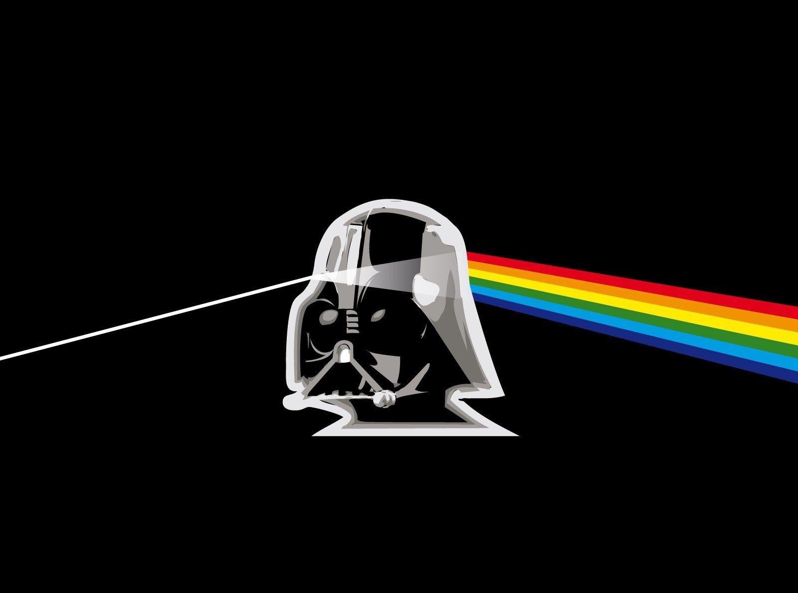 star wars schwarz dunkle seite regenbogen pink floyd