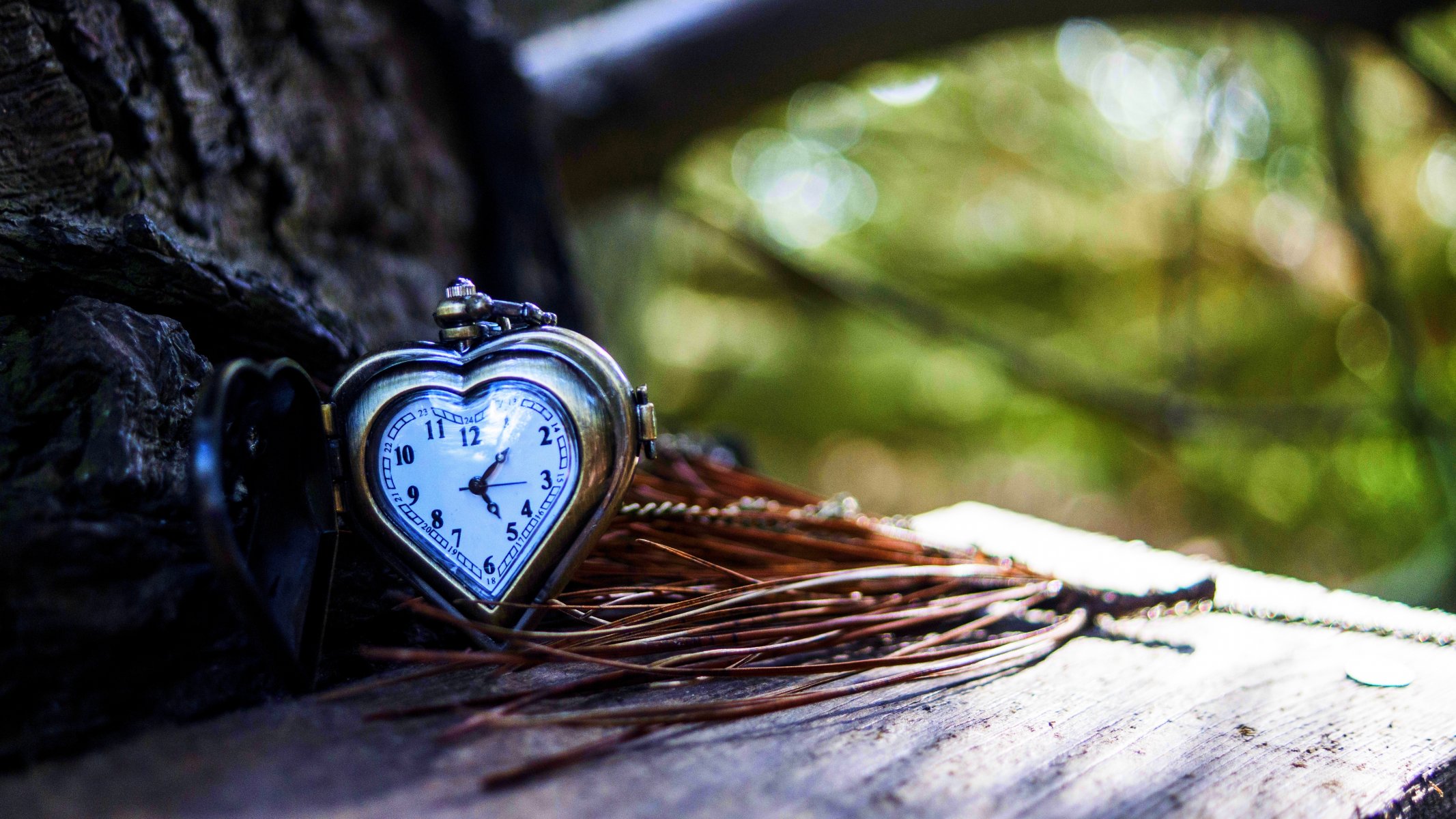 montre automne amour cadran mains coeur