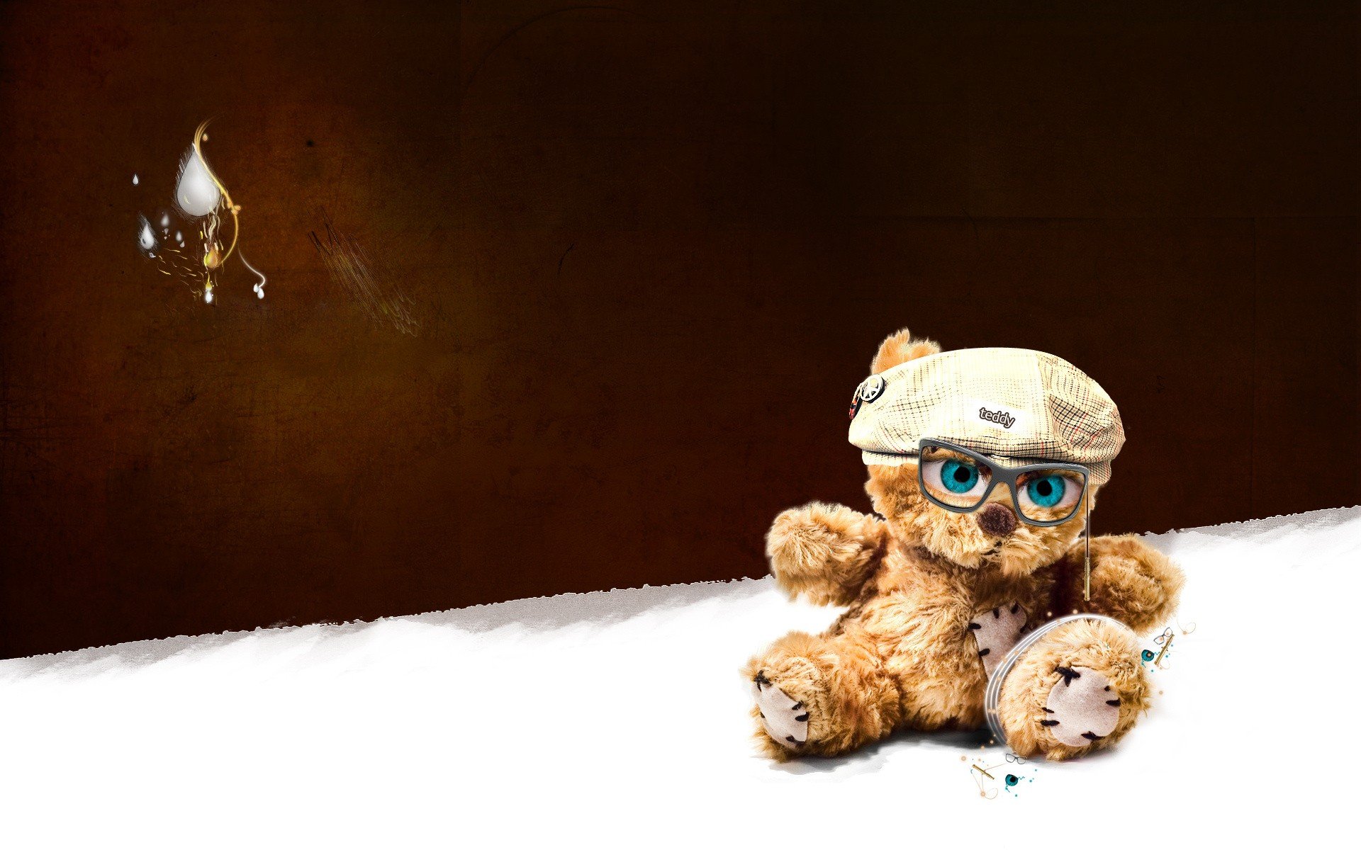 ours en peluche jouet lunettes