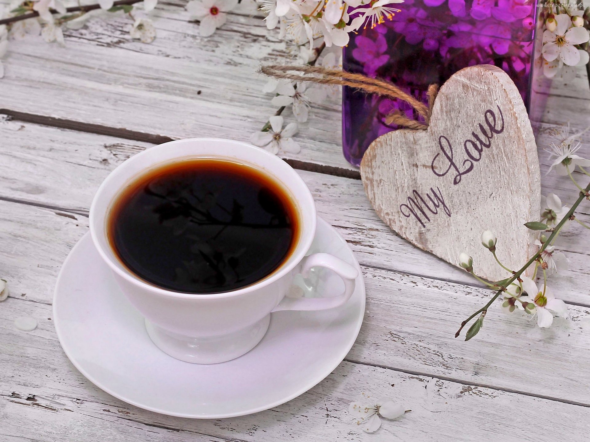 tasse café ressort fleurs amour