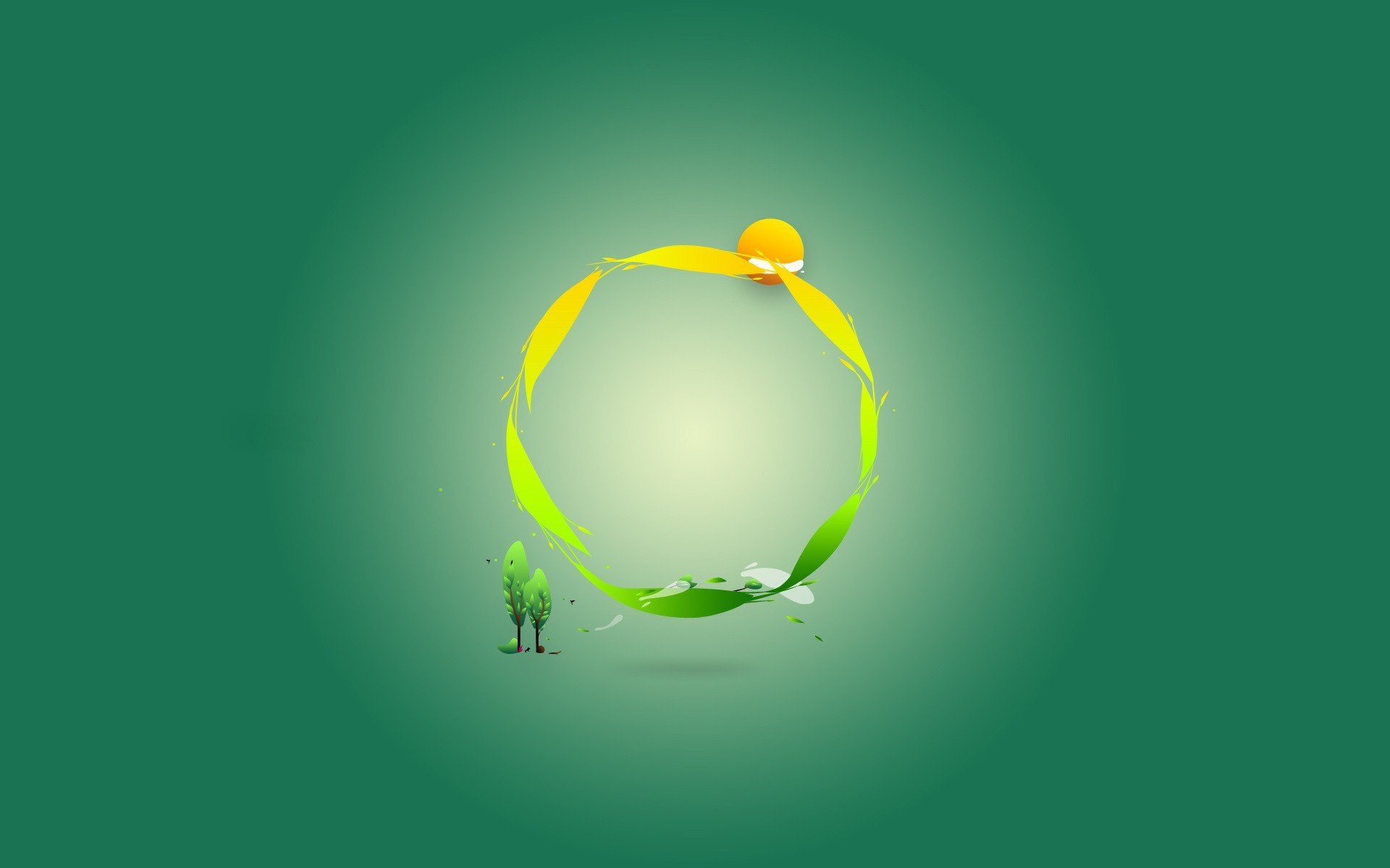 green circle minimalism