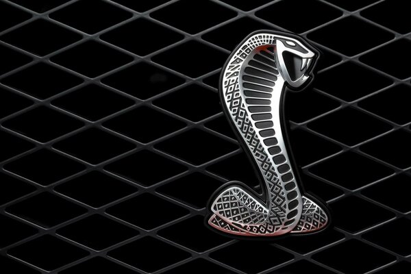 Serpiente de metal con hermoso patrón en el enrejado