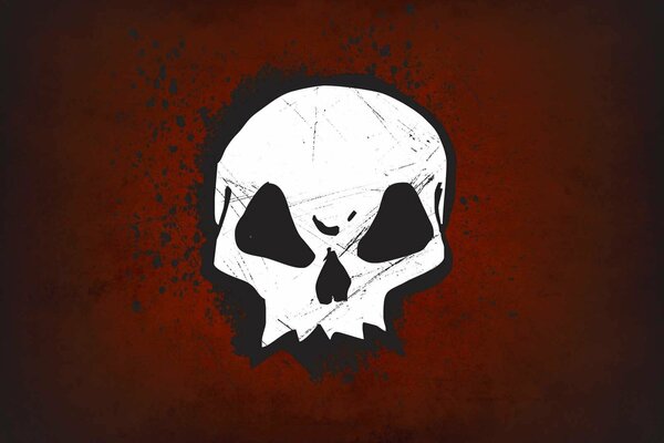 Skull wallpaper red background