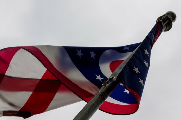 Corazón de Estados Unidos fondo de la bandera de la foto