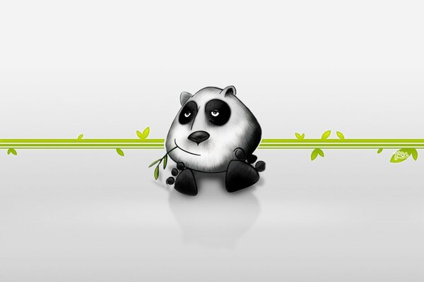 Panda s muzzle on a white background