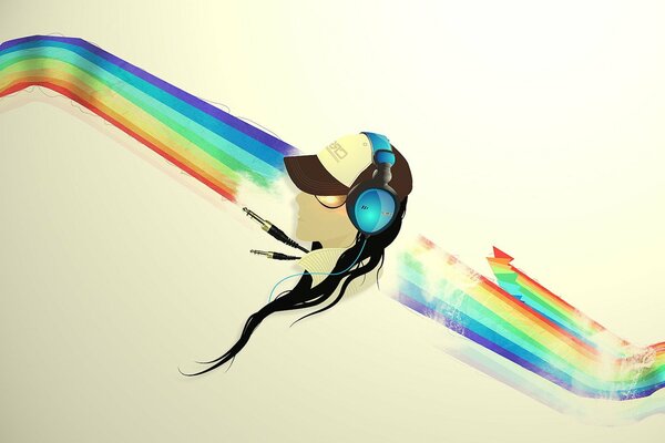 Musical rainbow through headphones