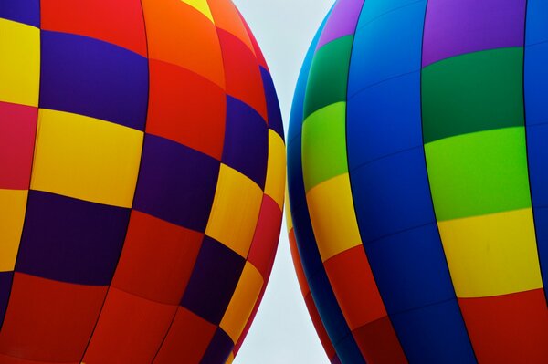 Two colorful balloons