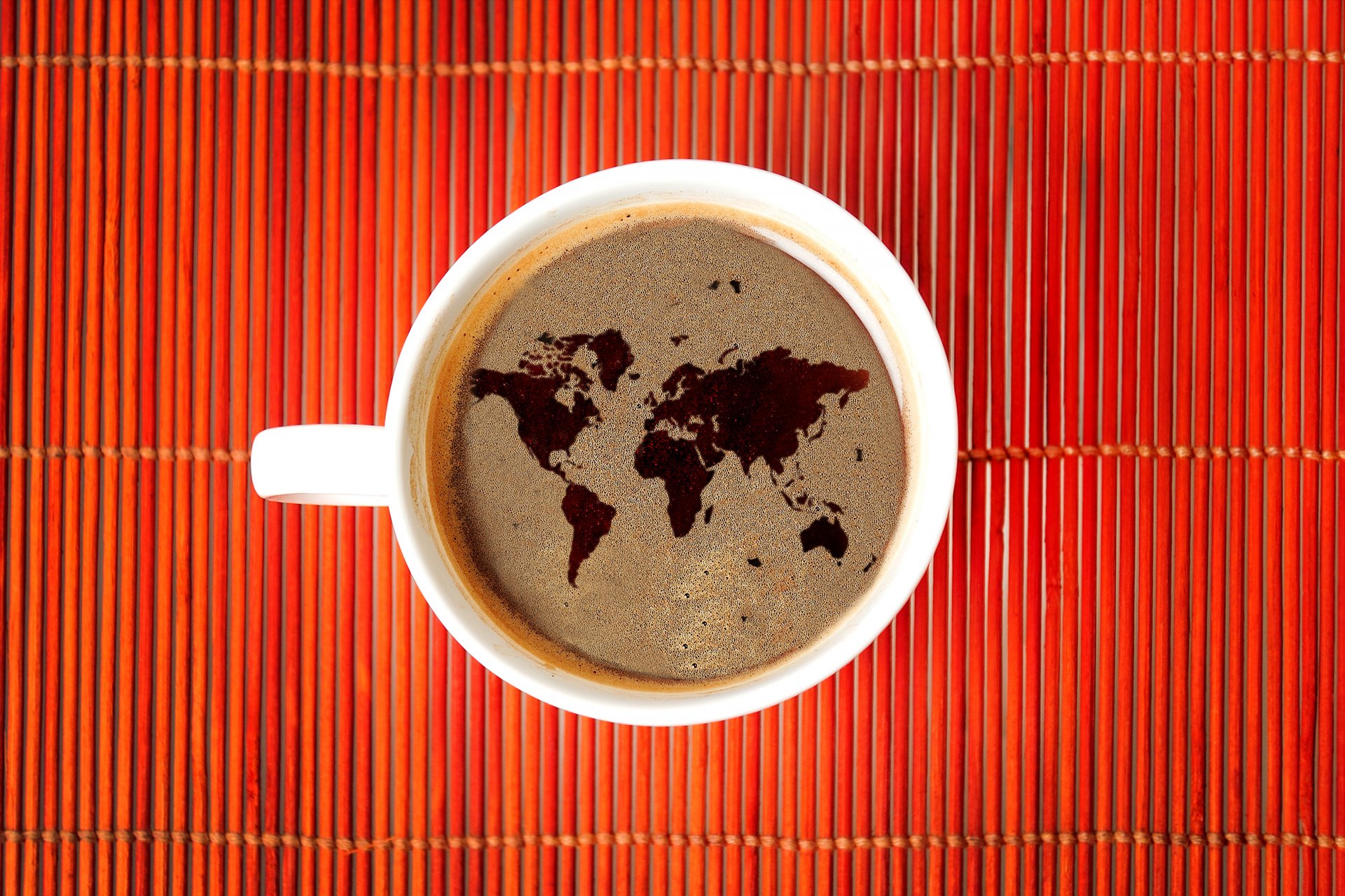 monde carte café bois bois