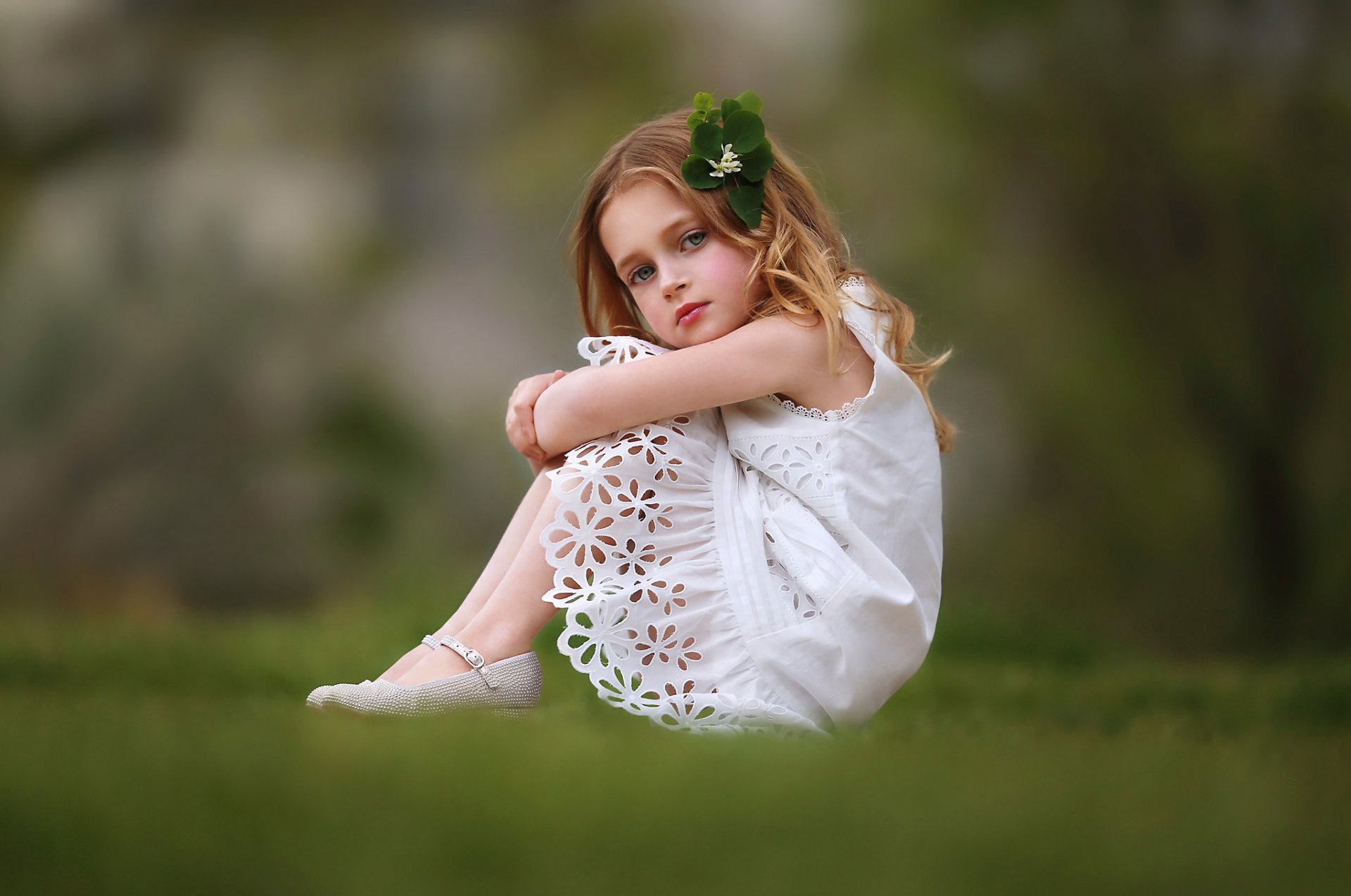 fille vue bokeh