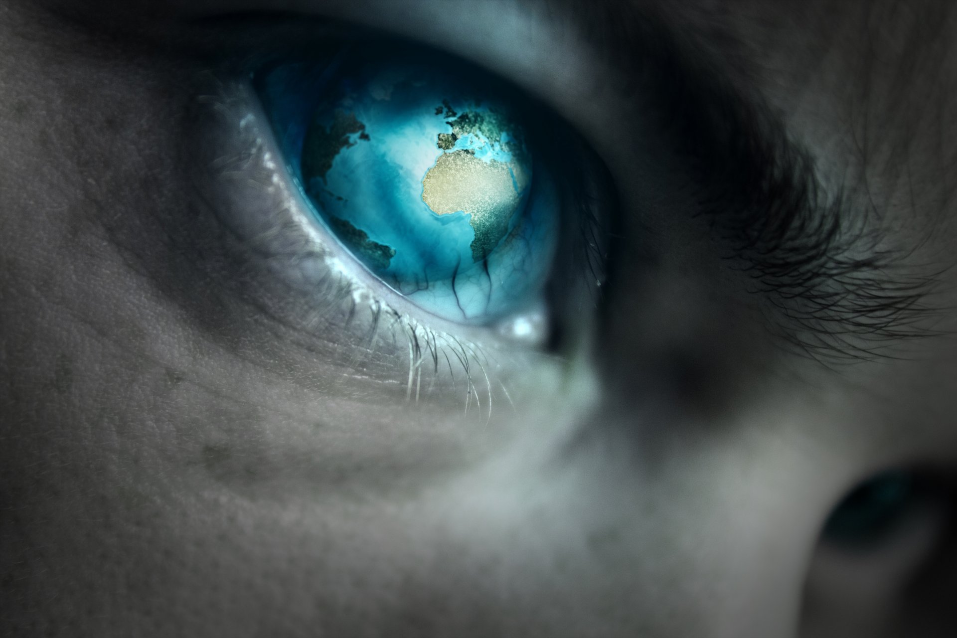 facet oczy planeta ziemia