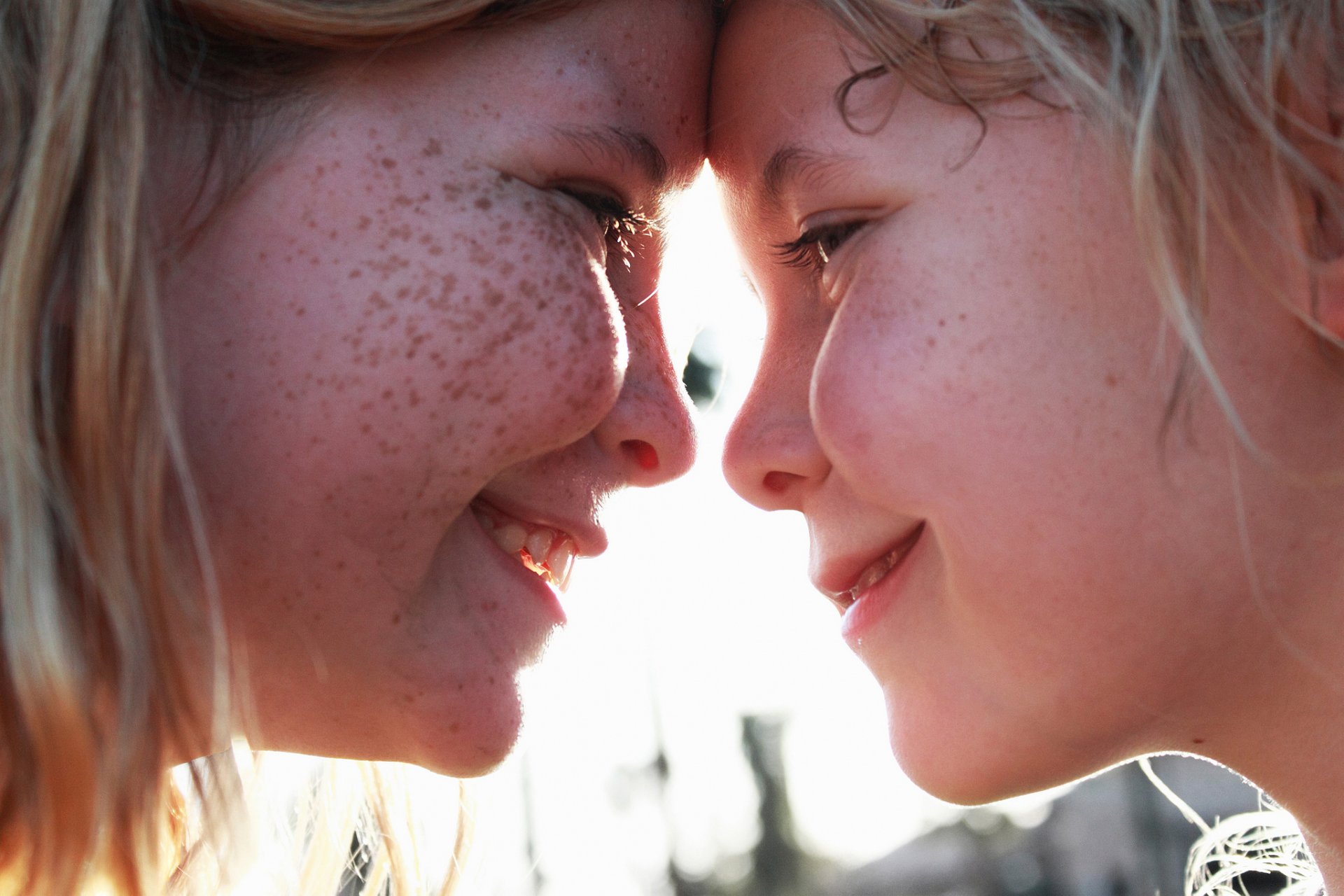 mother daughter girl freckles smile