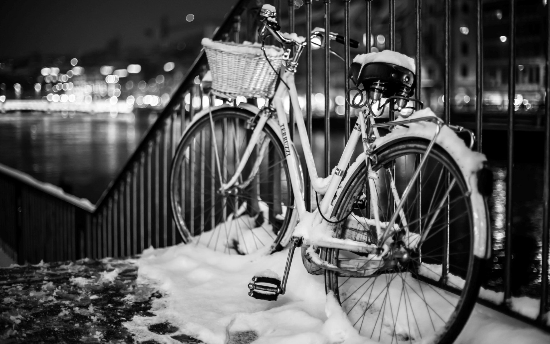bokeh bicicleta negro y blanco