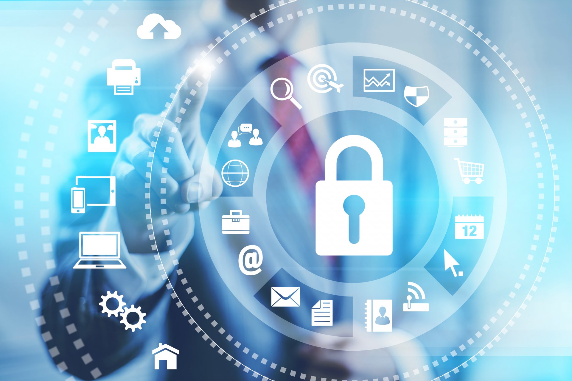 tecnologia sicurezza affari schemi