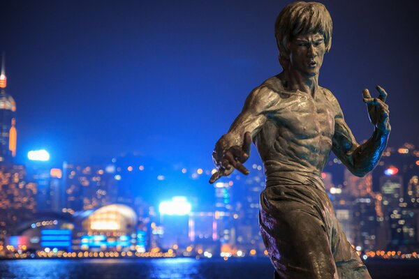 Monument à Bruce Lee à Hong Kong