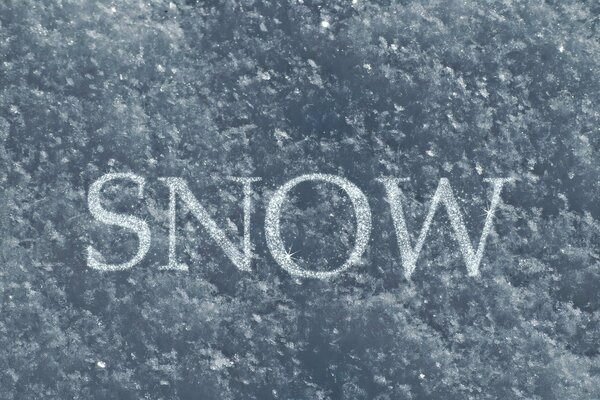 Como la nieve en Inglés en el fondo de la nieve