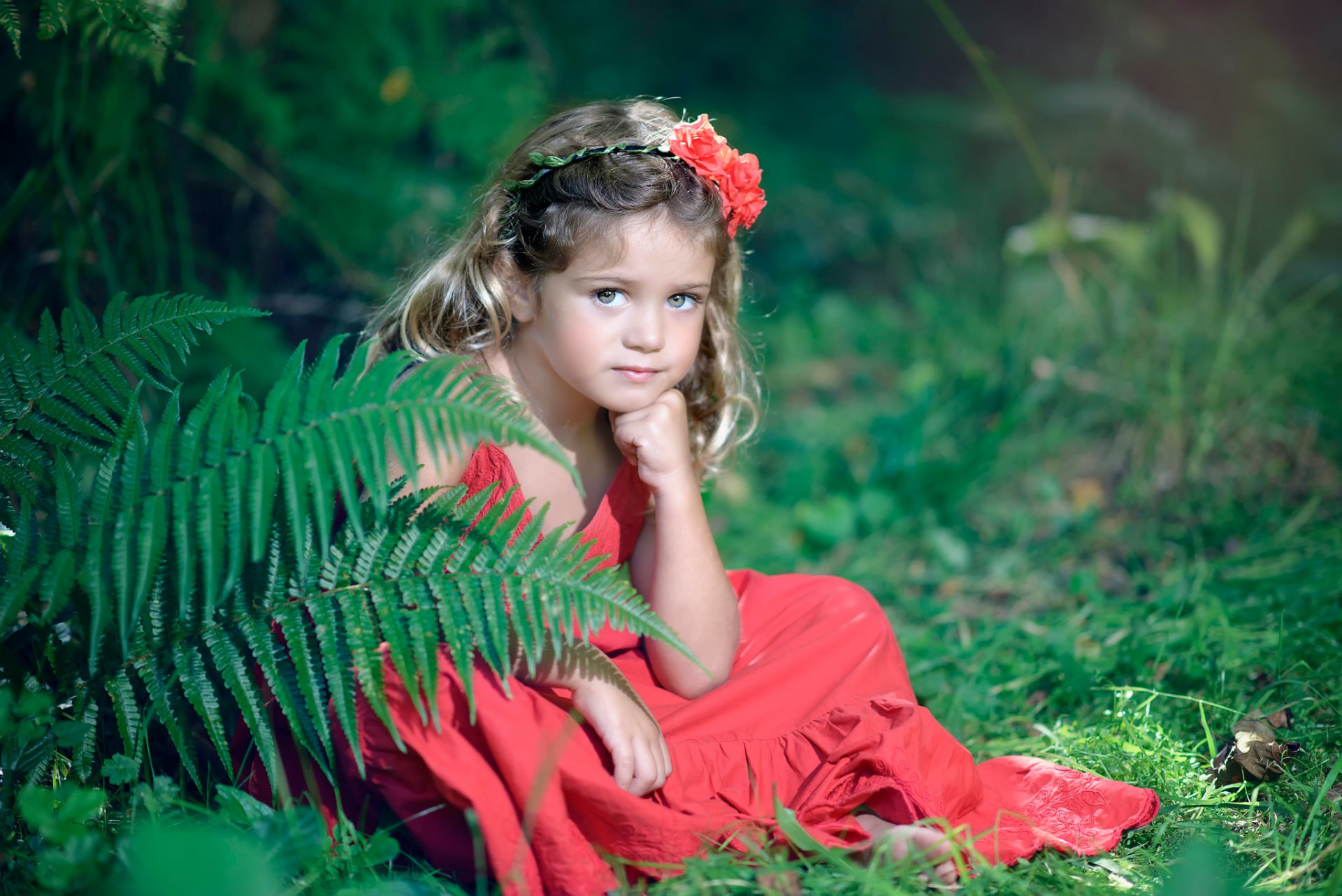 mädchen natur blick blumen