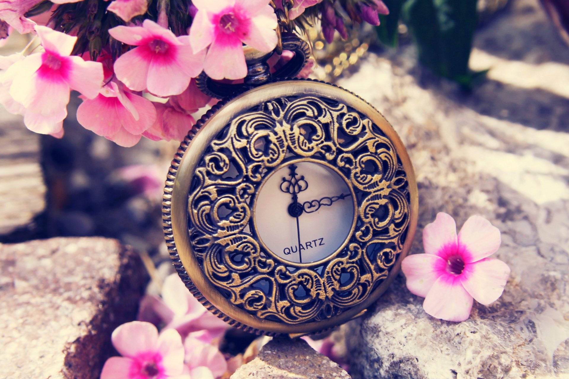 clock flowers spring dial switch time watches flower face