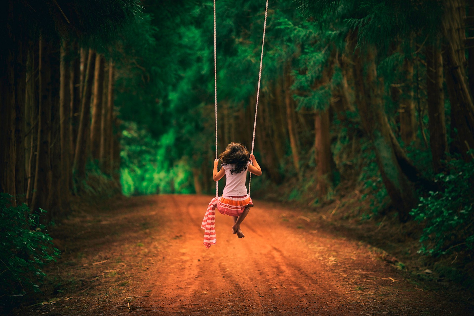 childhood girl swing