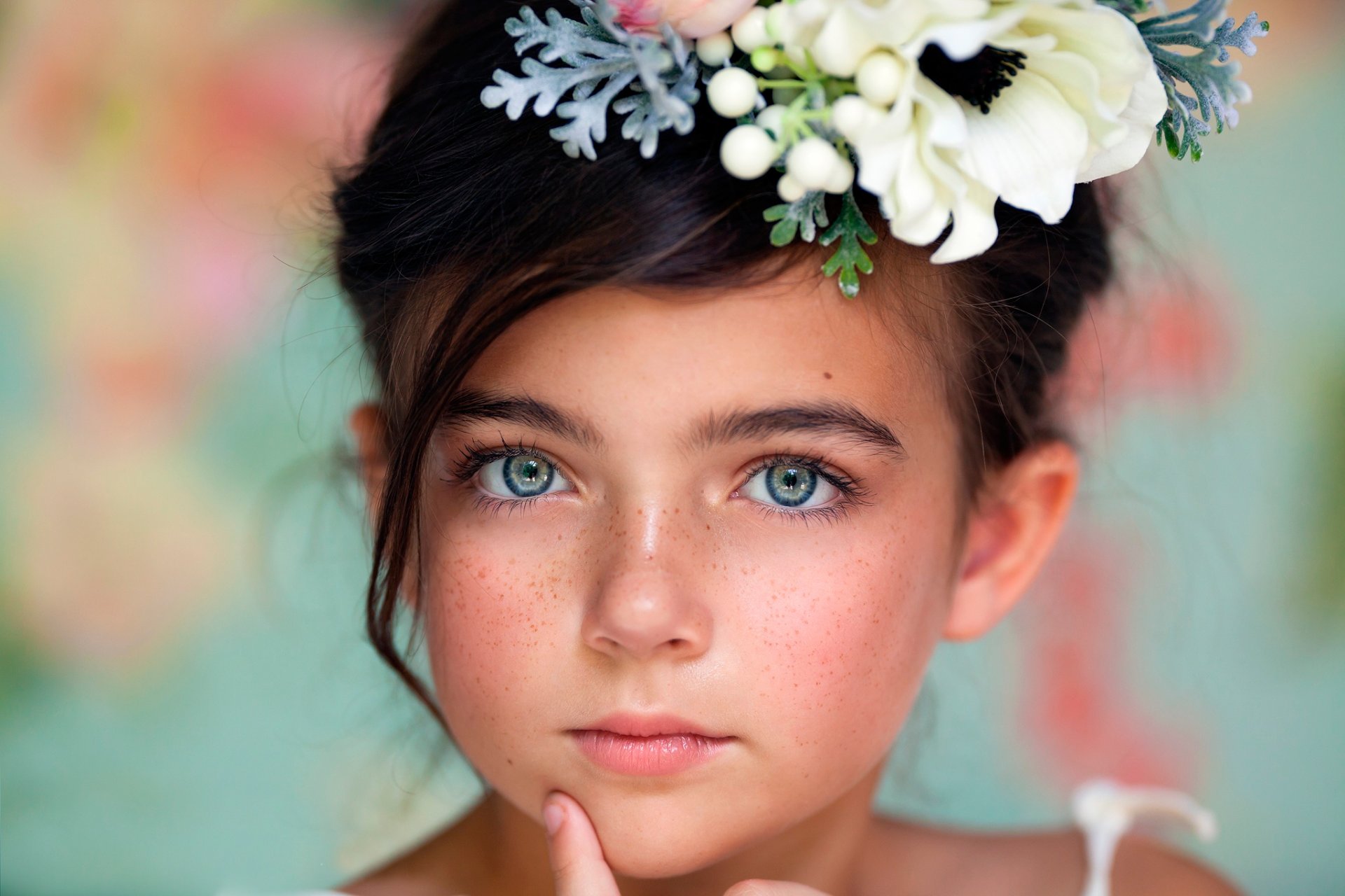 fenêtres dans l âme fille portrait taches de rousseur photographie de bébé