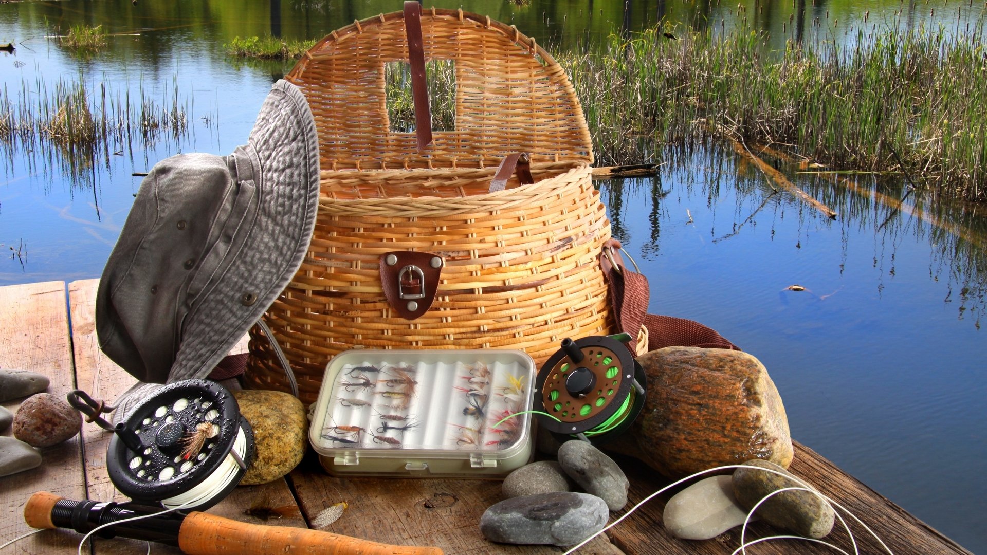 fly fishing equipment spring basket