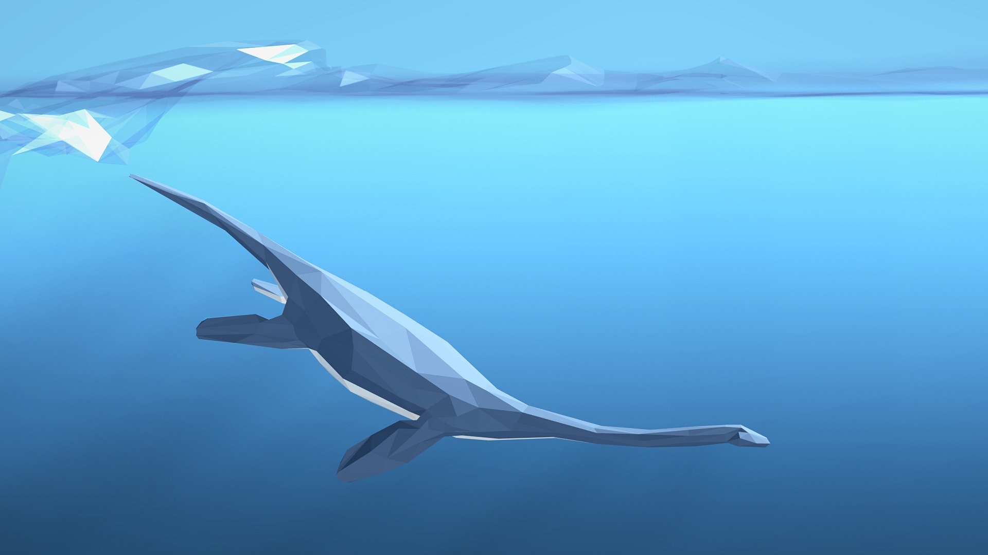 dinosauro oceano forme geometria