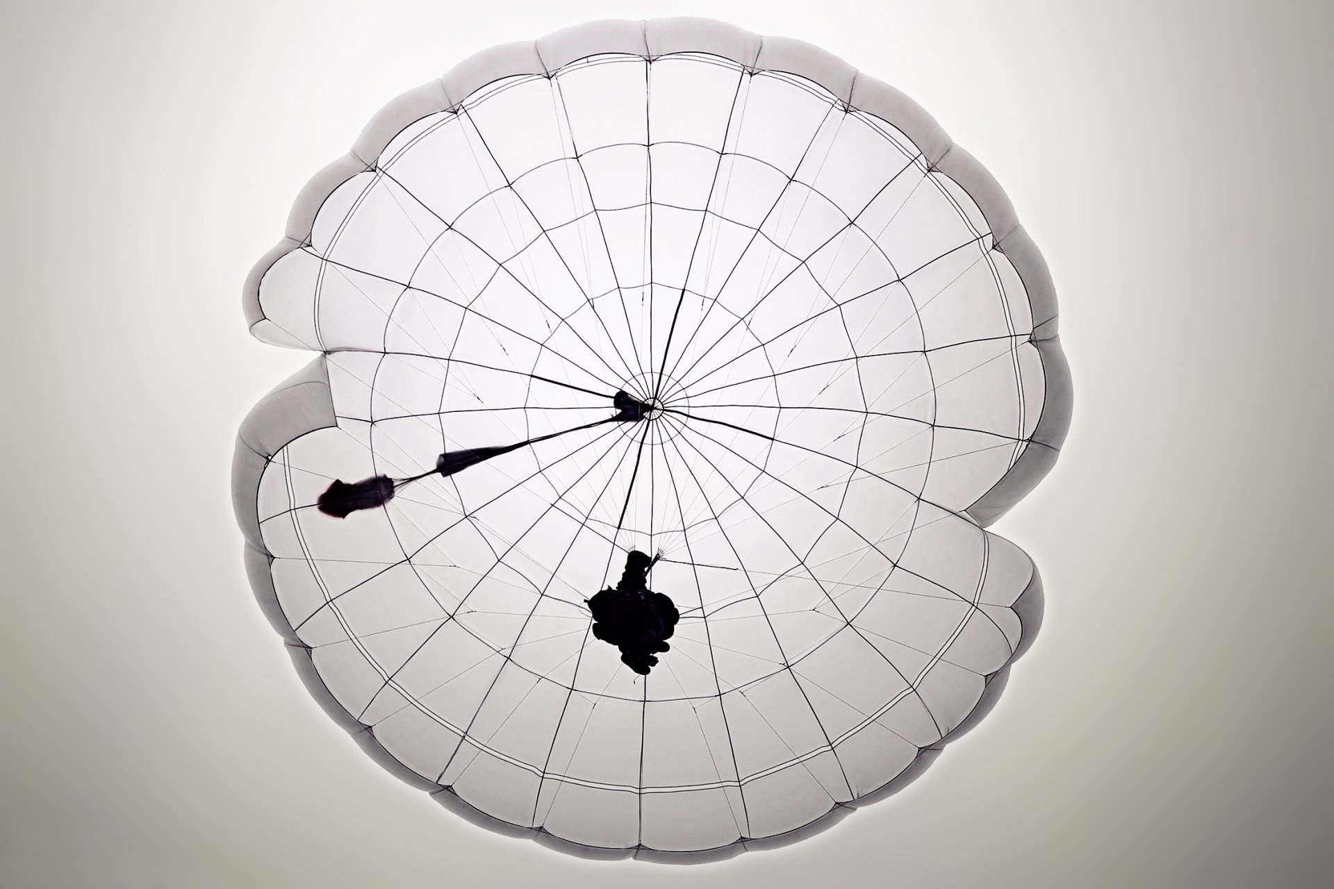 art soldiers parachutists paratroopers paratrooper sky dome parachute 137th guards parachute regiment landing training ground exercises russia walllpaper