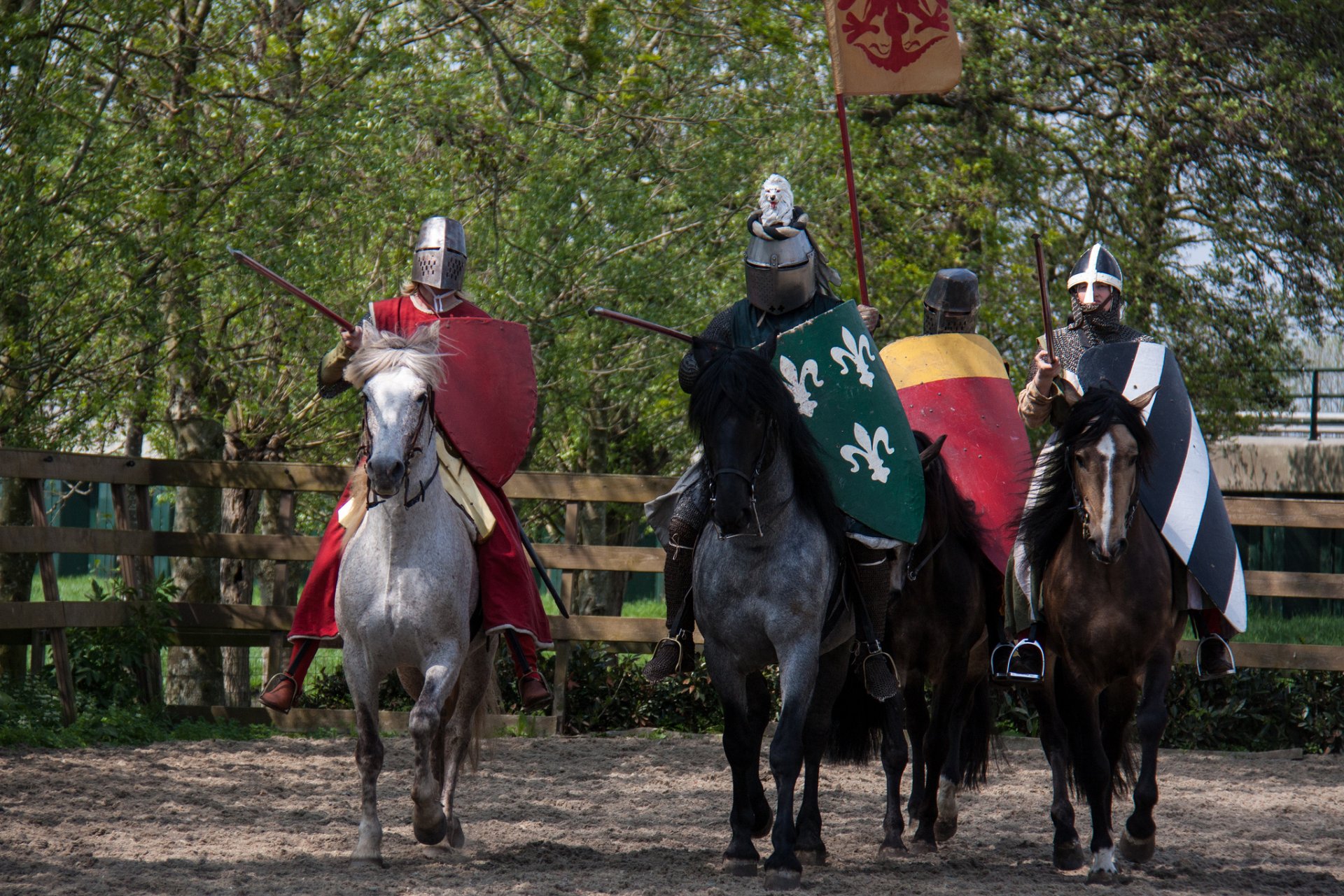 chevaliers guerriers armure chevaux chevaux