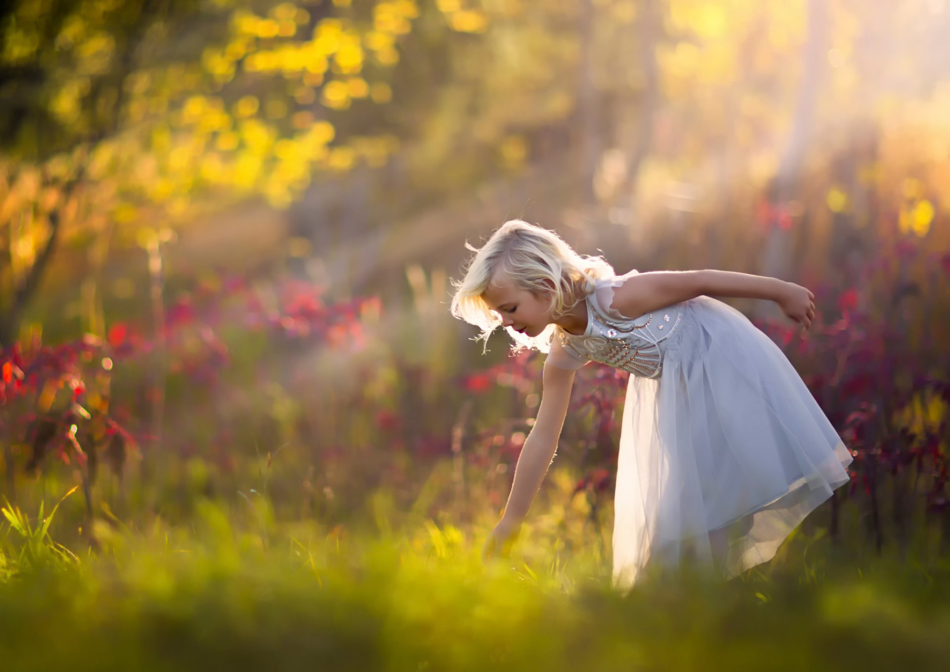 fille forêt nature robe