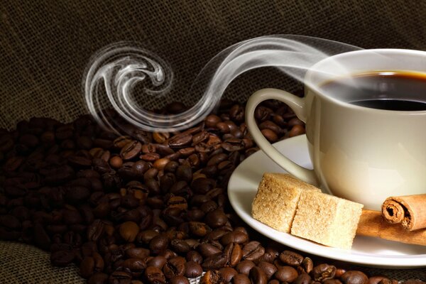 Ein Müslikaffee mit zwei Scheiben Zucker ist das, was du am Morgen brauchst
