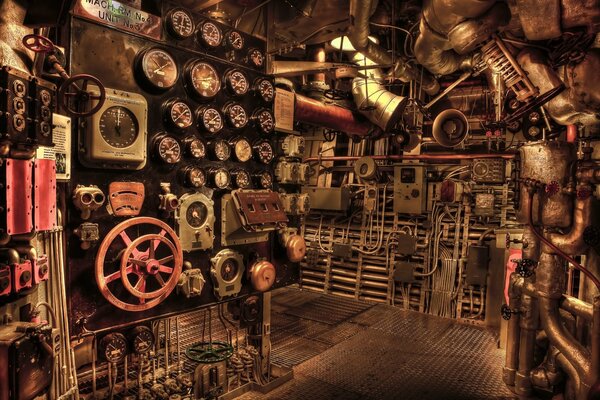 Many mechanisms on board the battleship