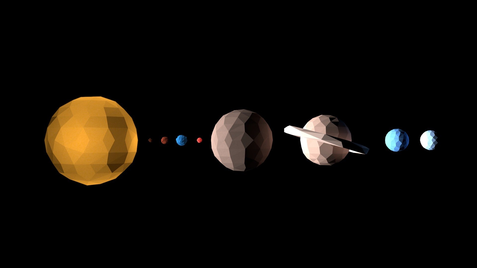 planety układ słoneczny kosmos kształty geometria