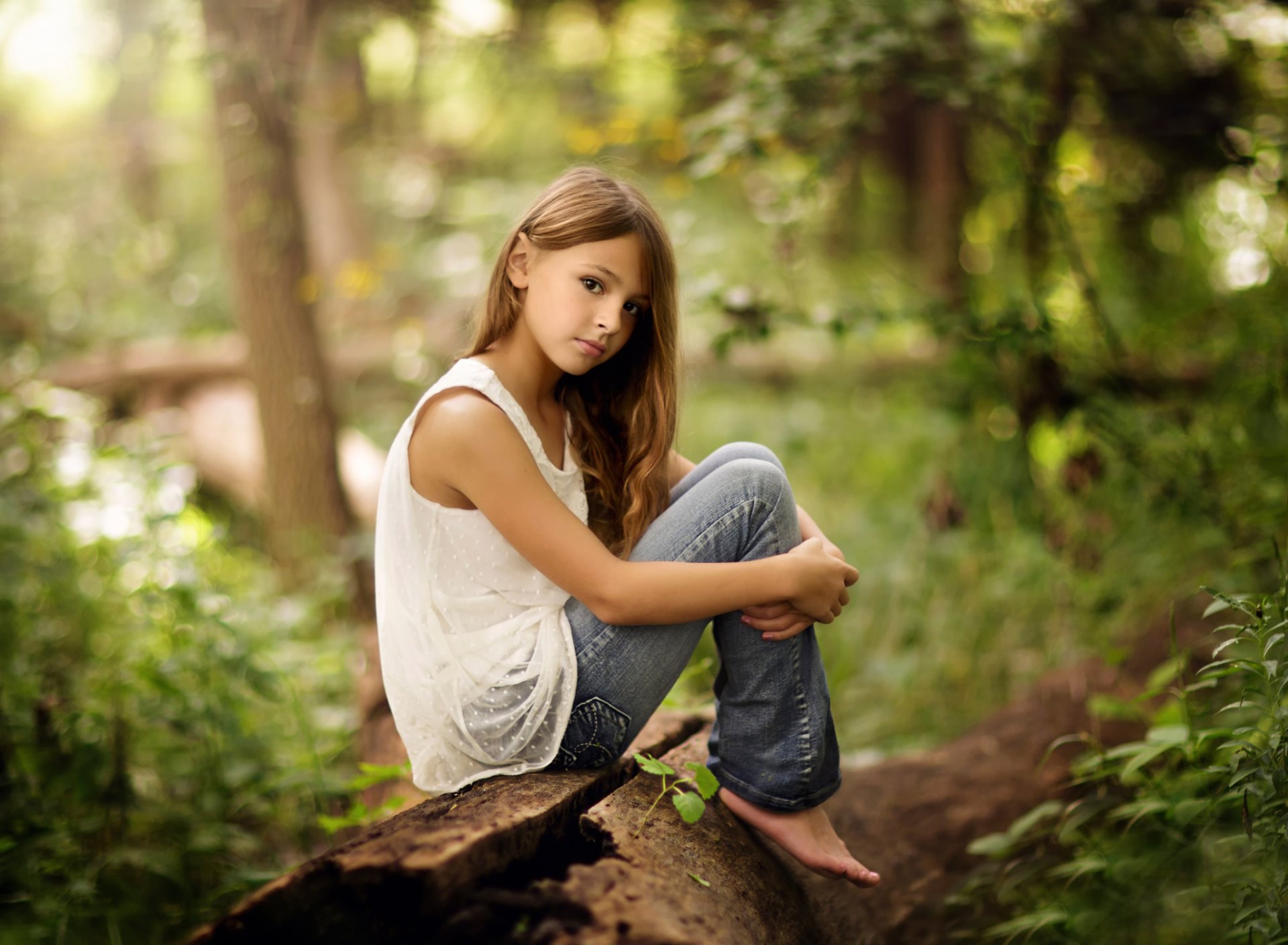 allein mädchen jeans natur