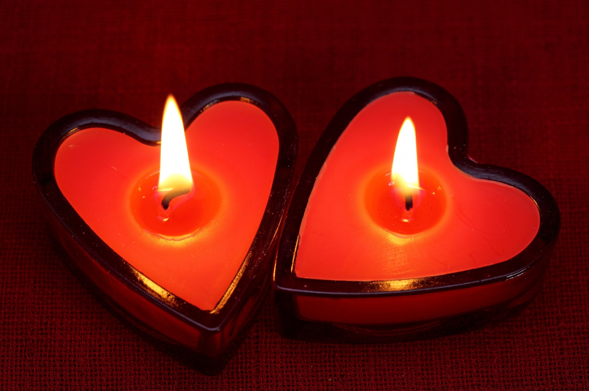 candele fuoco cuori cuori