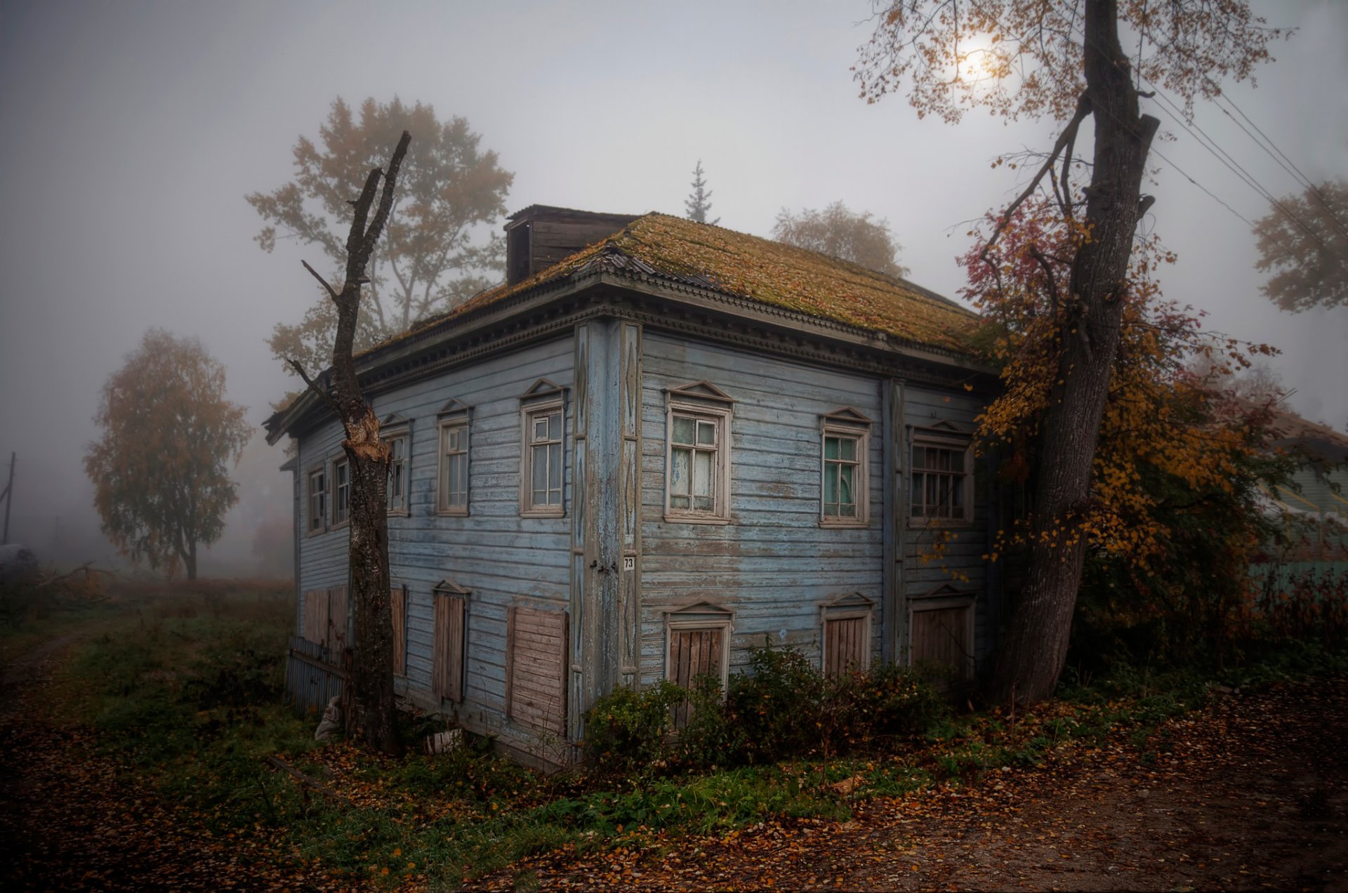 herbst altes haus nr.73 es ist eine traurige zeit