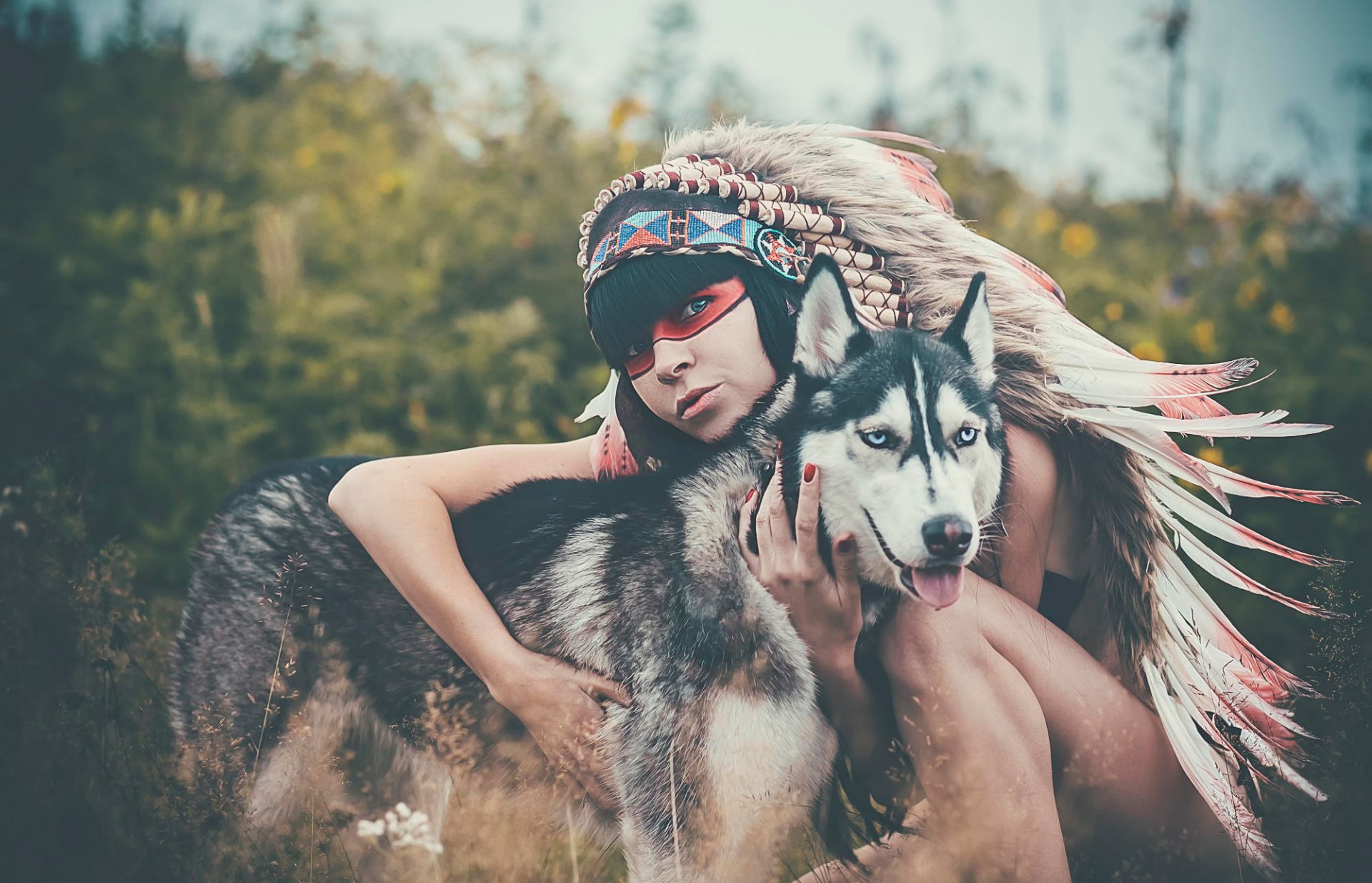 girl dog headwear