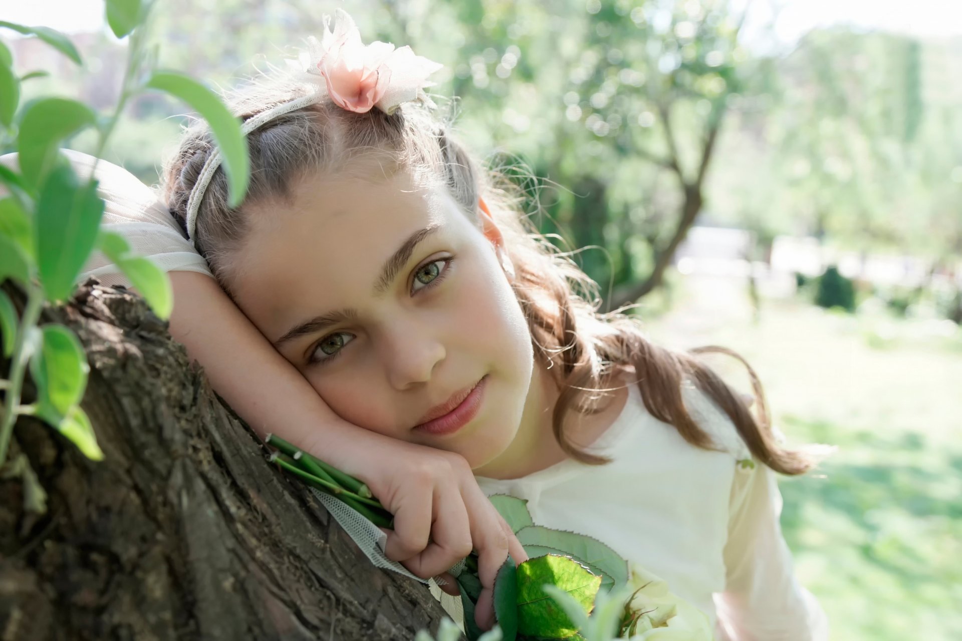 verano niña retrato mirada