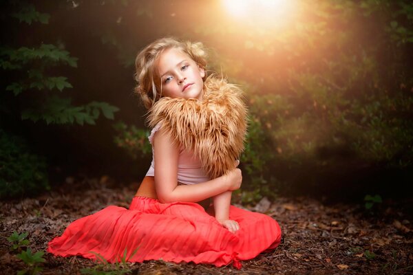 Retrato de una niña con una mirada lánguida