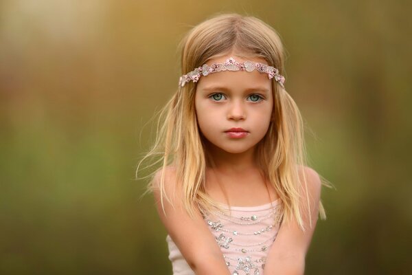 Portrait of a beautiful girl with a cute look