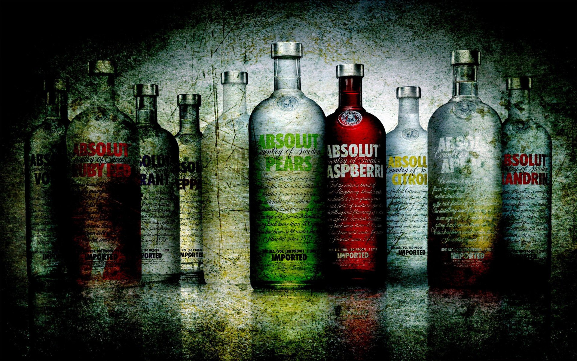 botellas vidrio líquido vodka clases alcohol marca absoluto