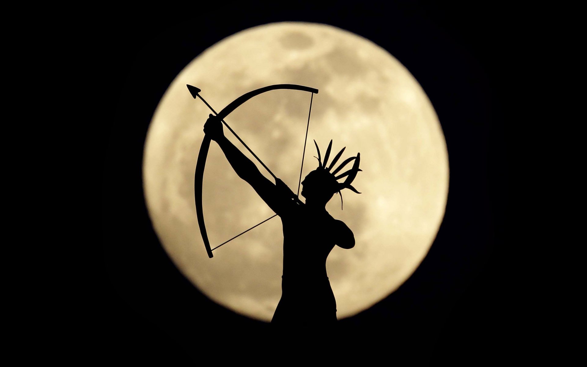 indian archer moon background