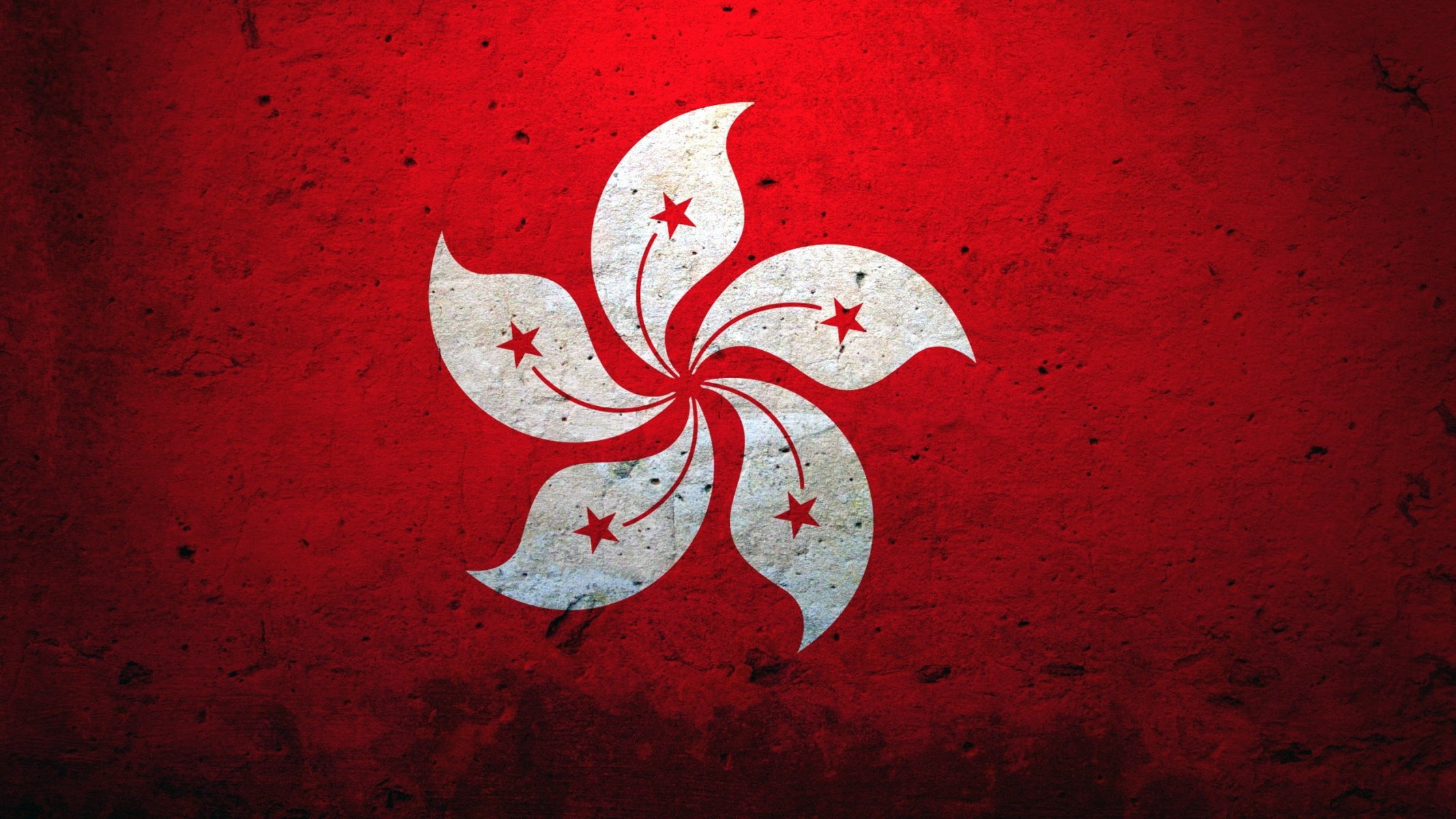 drapeau emblème blason hong kong chine lis fleur