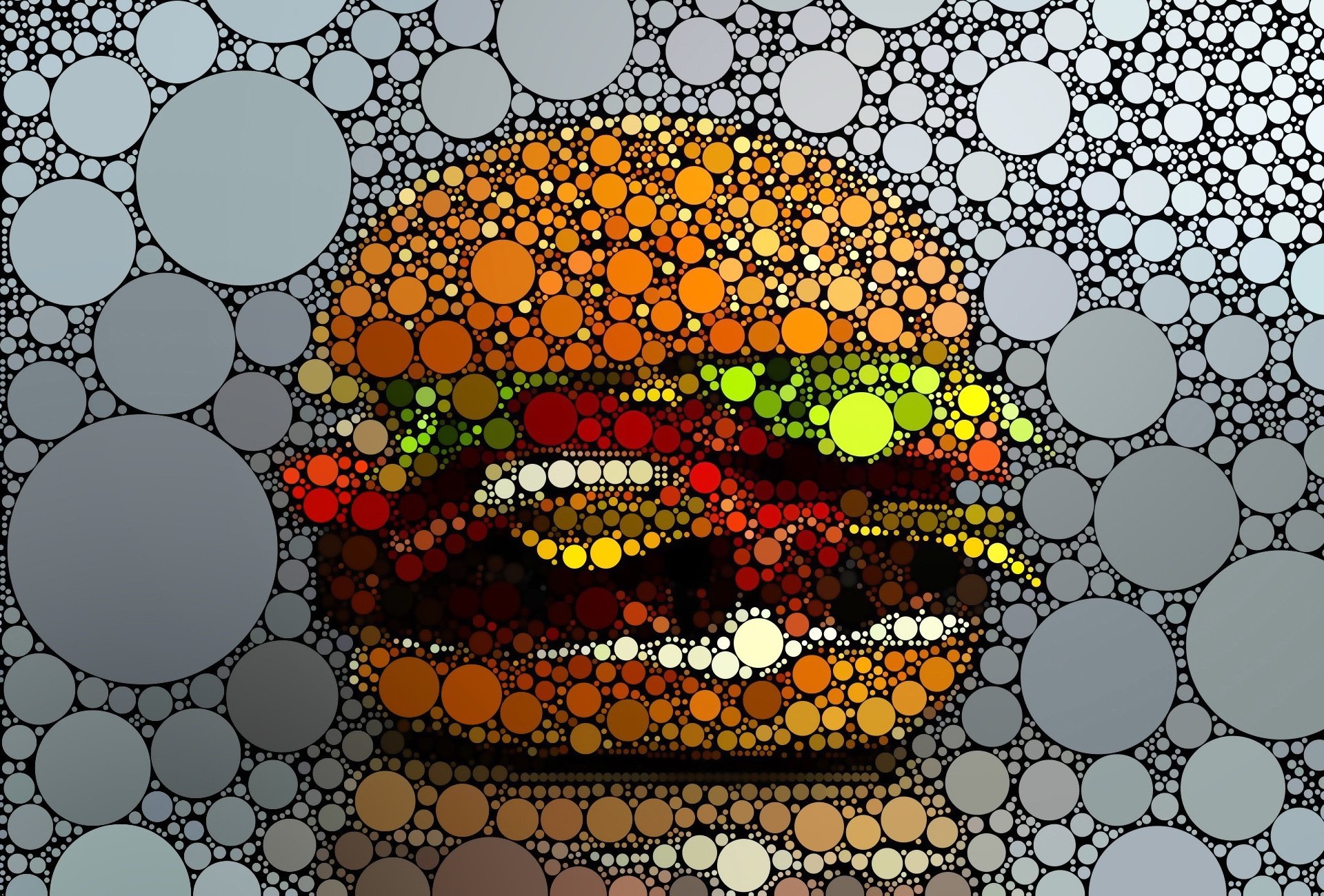 hamburger créatif cercles graphiques