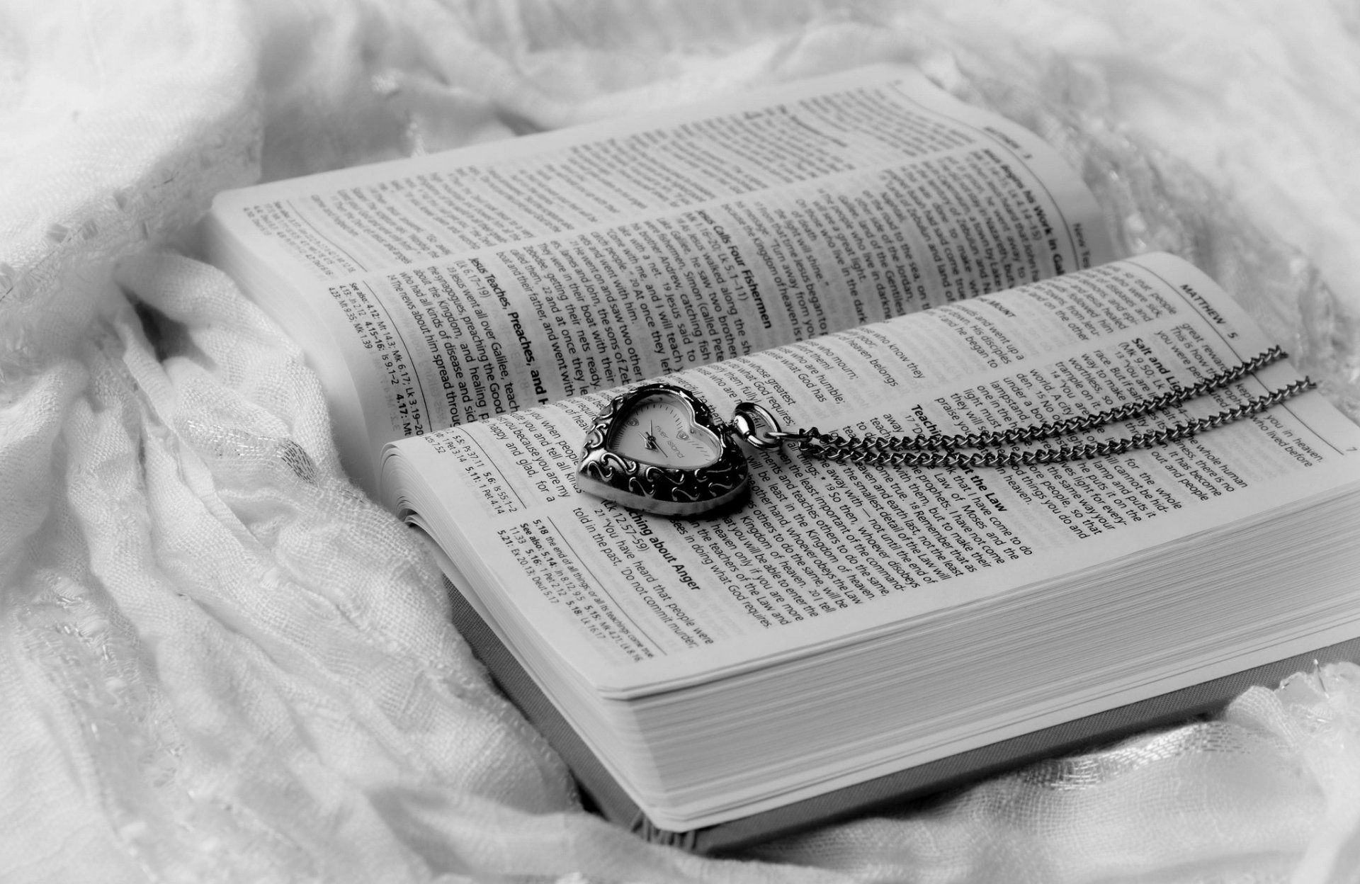 watches heart book pages the text