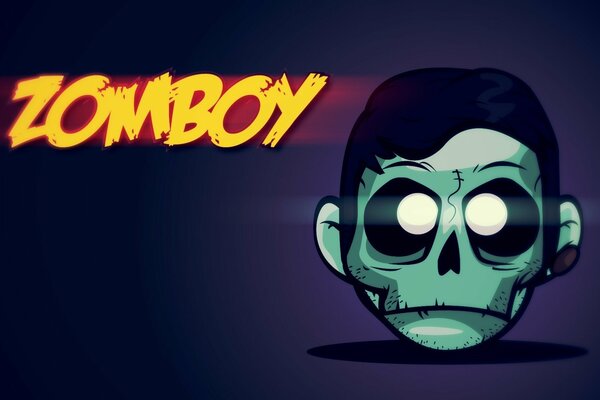 Zombie-Kopf und die Aufschrift Zomboy 